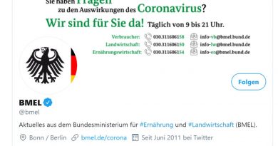 BMEL auf Twitter - Screenshot von Tutti i sensi