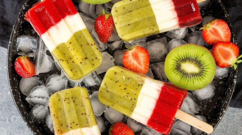 Rezept Kiwi-Eis mit Joghurt und Erdbeeren - Foto: Zespri