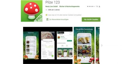 Die neue Pilze 123 App von Wolfgang Bachmeier bietet eine Echtzeit-Bilderkennung zur Pilzbestimmung.
