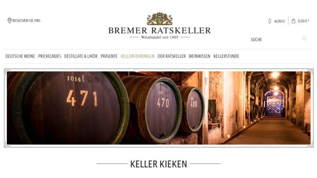 Bremer Ratskeller -Screenshot Tuttiisensi