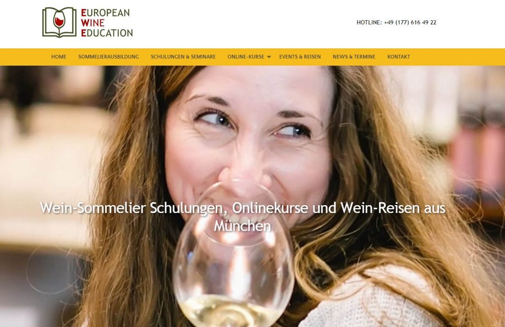 Online Fachwissen zum Thema Wein aneignen bei European Wine Education  - Screenshot Tutti i sensi