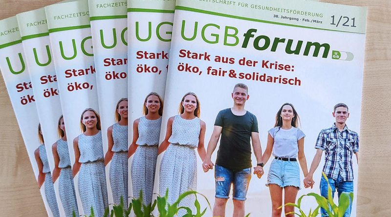 Magazin „Stark aus der Krise: öko, fair & solidarisch“ von UGB (Vereine für unabhängige Gesundheitsberatung) - Foto: UGB