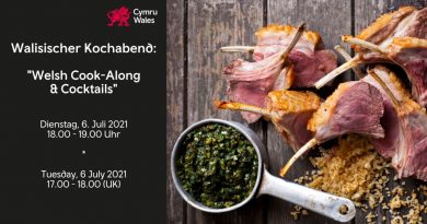Walisischer Online-Kochabend - "Welsh Cook-Along & Cocktails" am 6. Juli 2021