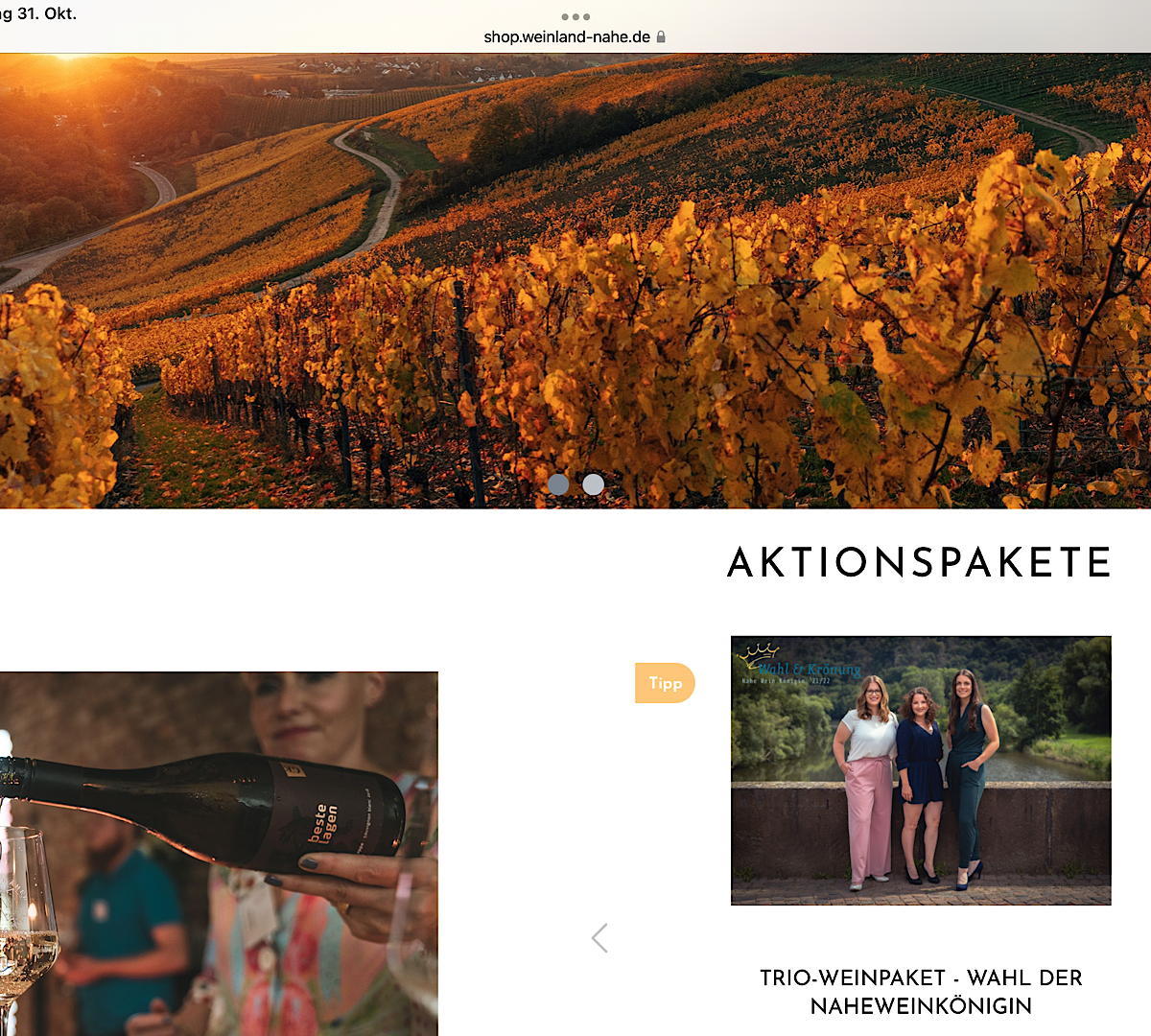 Mit dem Trio-Weinpaket der Wahl der Nahe-Weinkönigin online beiwohnen