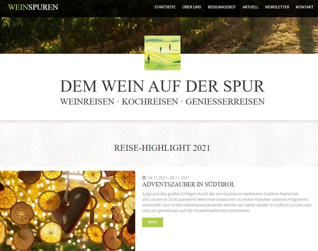 Reise nach Südtirol mit Dem Wein auf der Spur - Screenshot Tutti i sensi