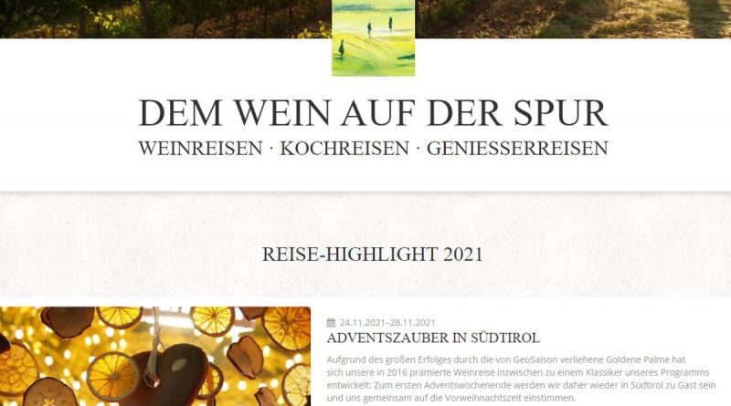 Reise nach Südtirol mit Dem Wein auf der Spur - Screenshot Tutti i sensi
