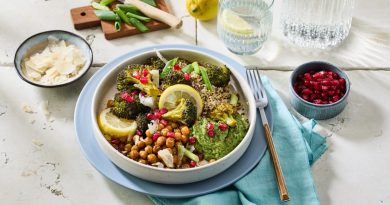 Brokkoli-Bowl auf Quinoa