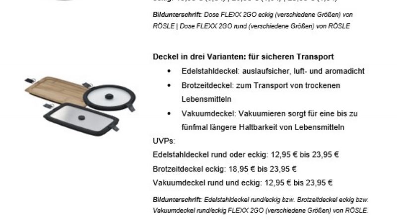 Meal Prep leicht gemacht – gesund genießen mit den RÖSLE FLEXX 2GO Boxen