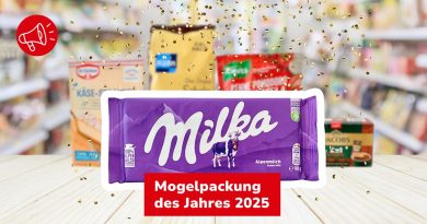 Milka Alpenmilch zur „Mogelpackung des Jahres 2025“ gewählt