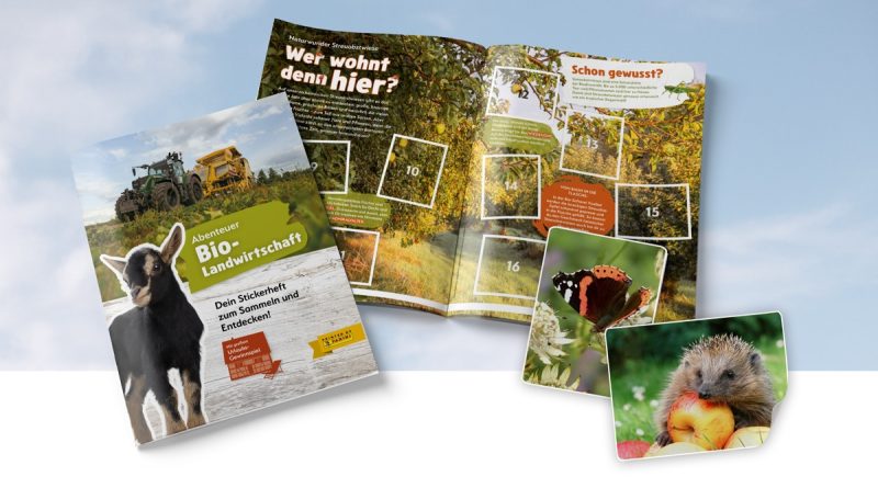 Spielerisch lernen, nachhaltig handeln: Das Stickerheft „Abenteuer Bio-Landwirtschaft“