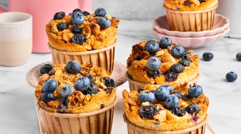 Sauerteig aus dem Airfryer: Kreative Backideen für jeden Tag – Blaubeer-Muffins mit Schokostückchen